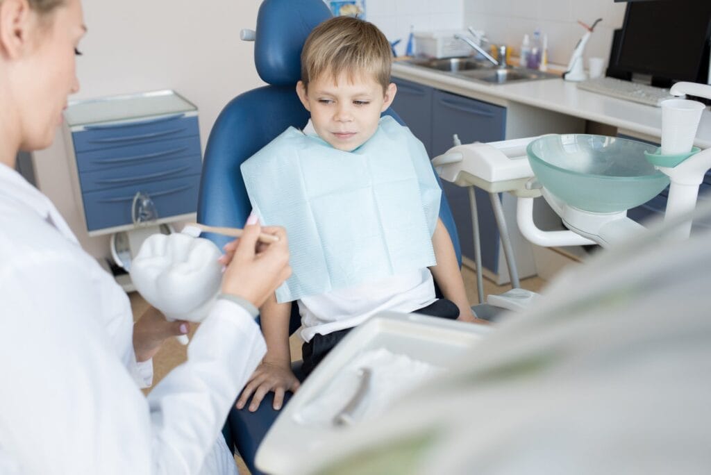 Little boy in dental clinic