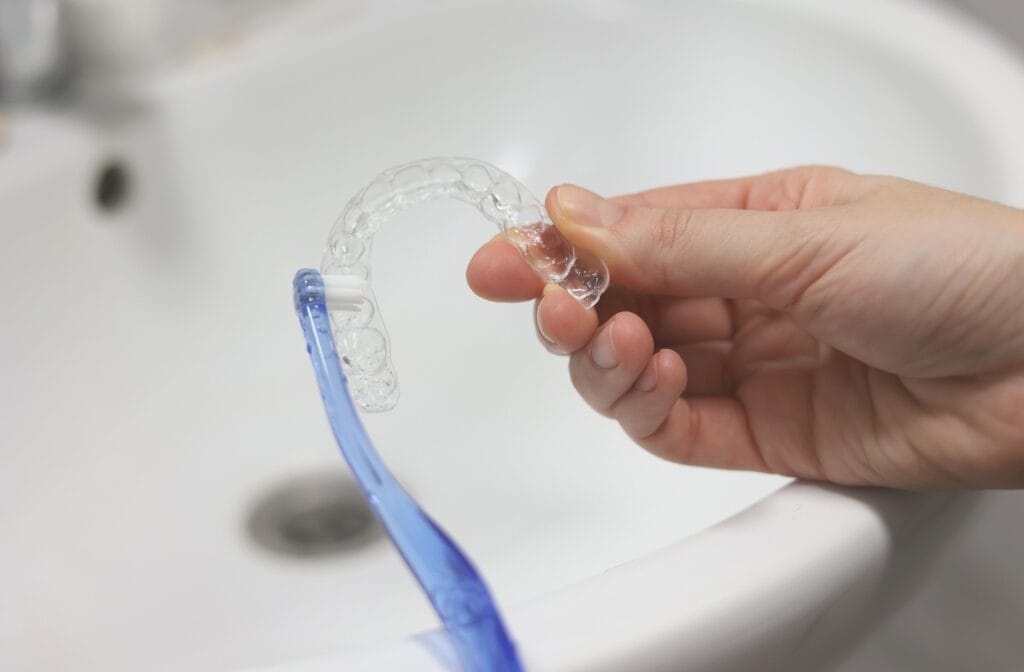 How to clean clear aligners without ruining them